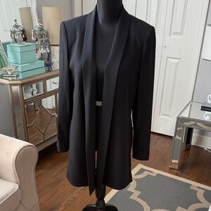 Calvin Klein Unstructured Black Women's Blazer - No Buttons Simply Elegant M